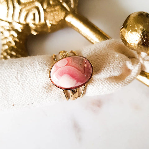 bijoux bague mathilde rhodochrosite