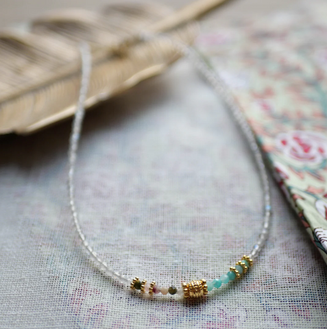 quelles pierres associer collier pierres tons froids amazonite labradorite et tourmaline