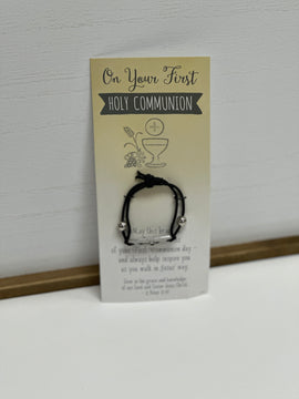 Holly Communion Cross Bracelet