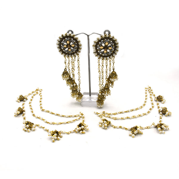 Shanifa modern bahubali earrings with hair style – Affinity Giya