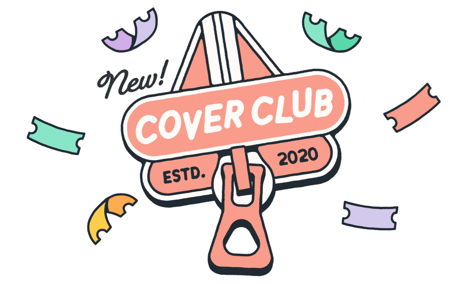 Logo: New! Cover Club estd. 2020