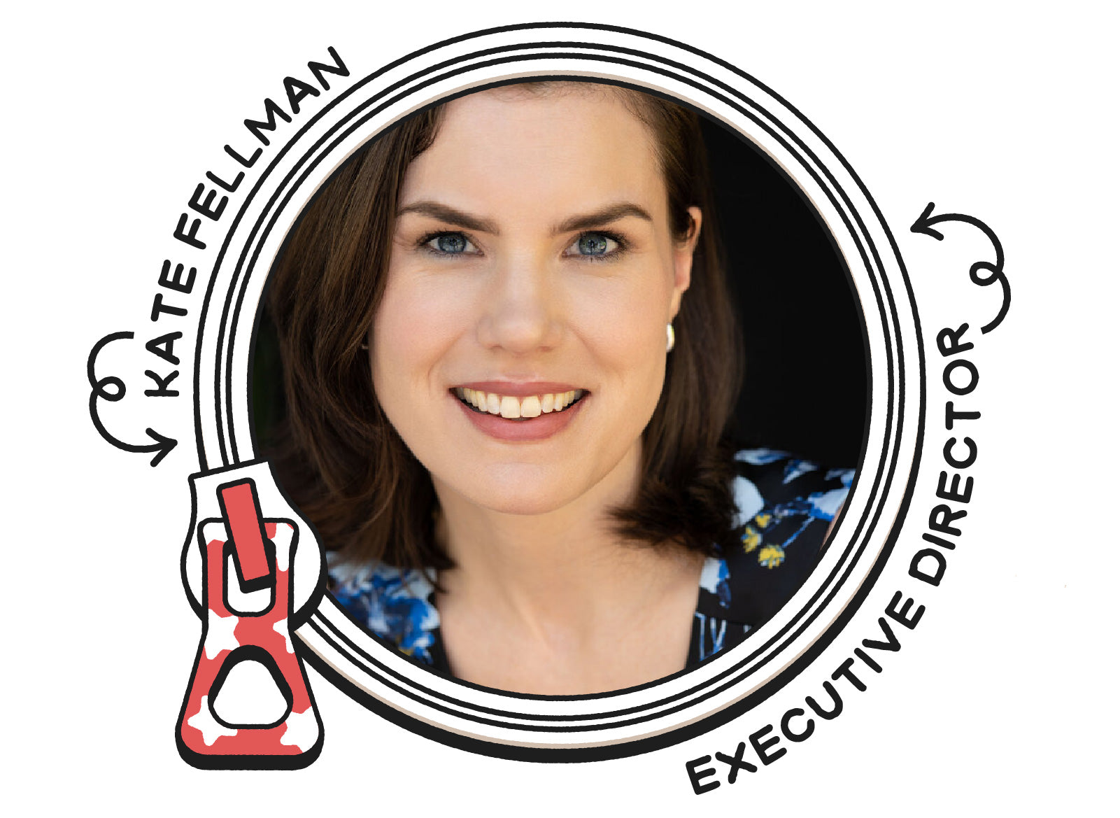 Headshot in a circular frame of Kate Fellman, Executive Director of You Can Vote