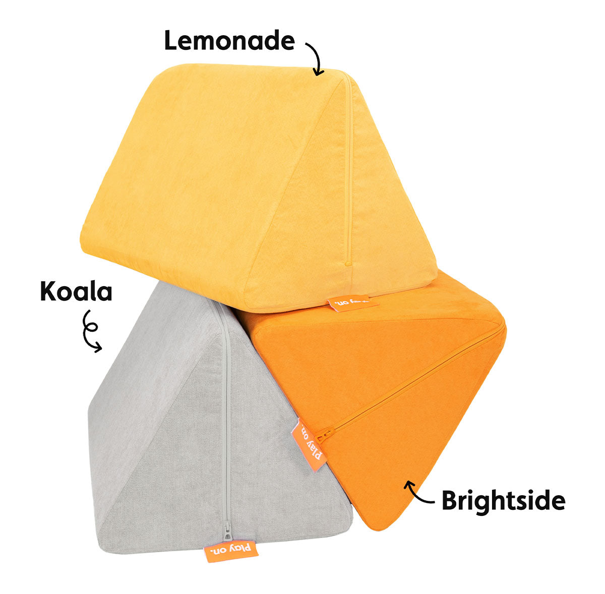 Lemonade, Brightside, and Koala pillows