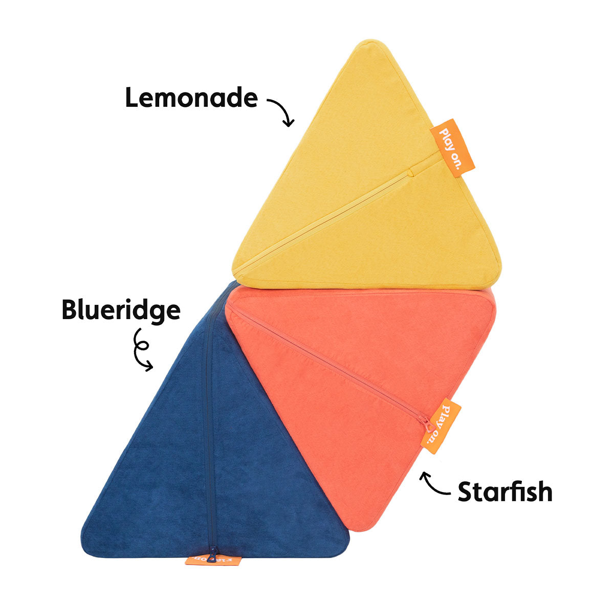 Lemonade, Starfish, and Blueridge pillows
