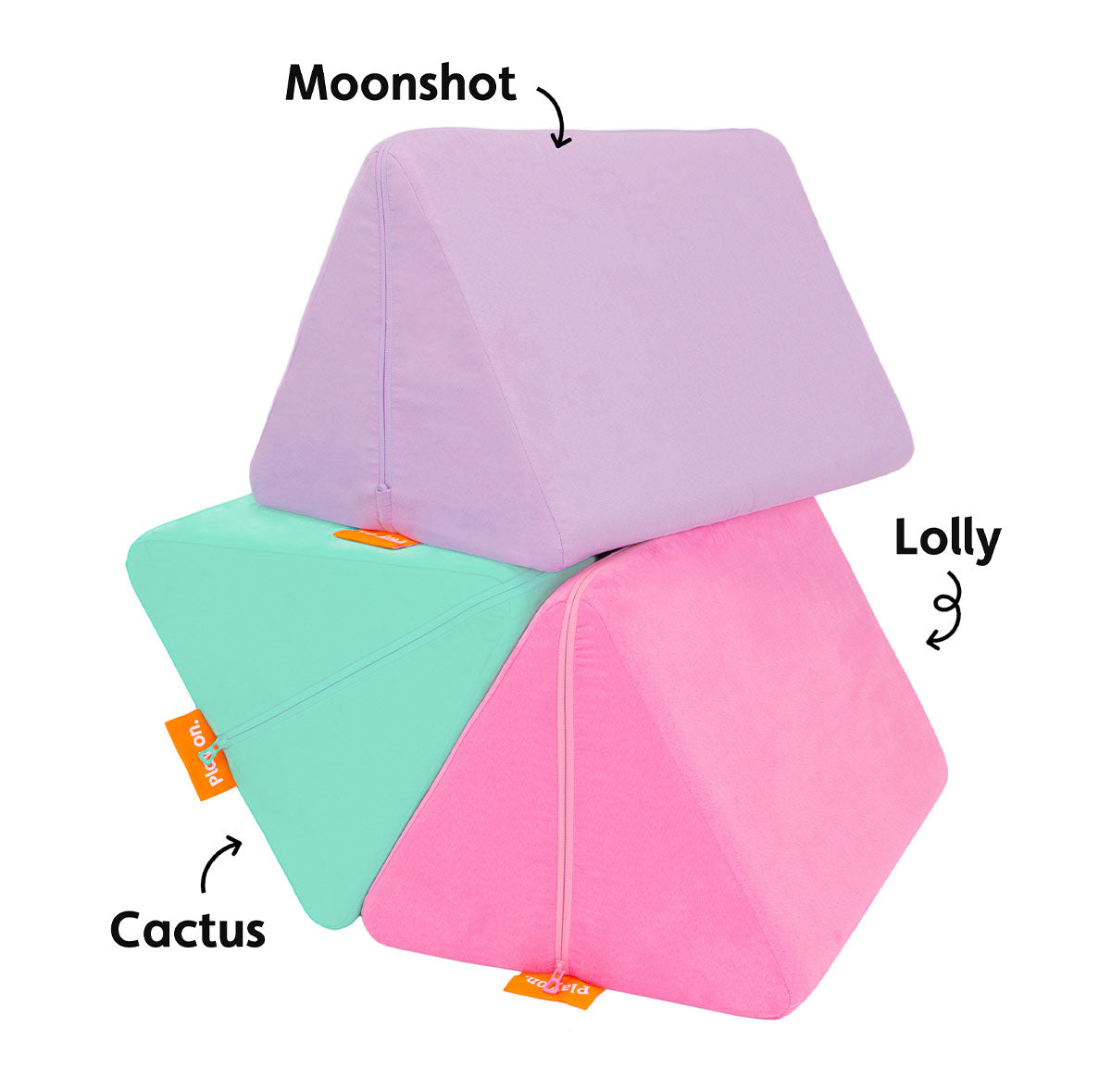 Moonshot, Cactus, and Lolly Nugget Pillows