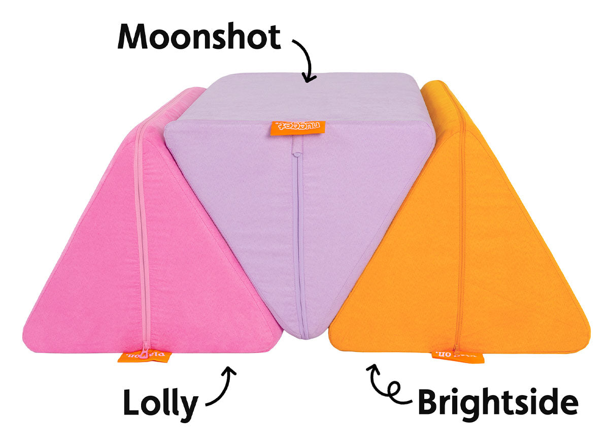 Lolly, Moonshot, and Brightside Nugget Pillows