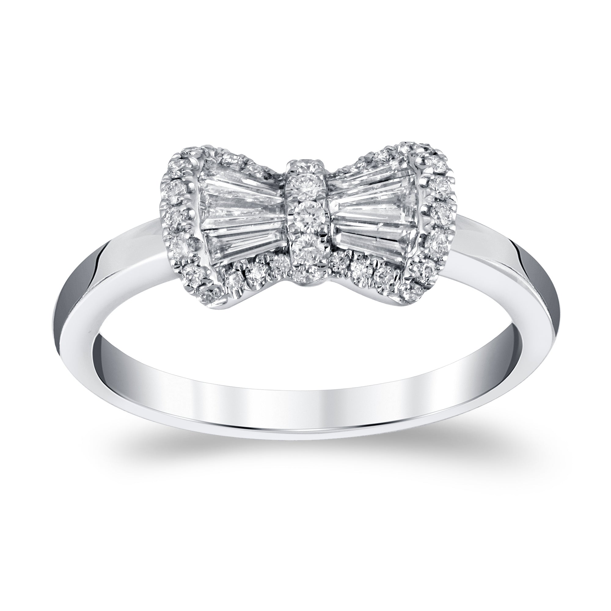 1-1/2 CT. T.W. Diamond Bow Tie Engagement Ring in 14K White Gold | Zales