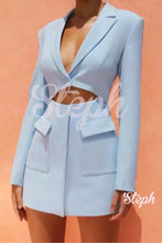 Load image into Gallery viewer, Blue dress Blazer