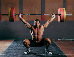 Man olympic lifting