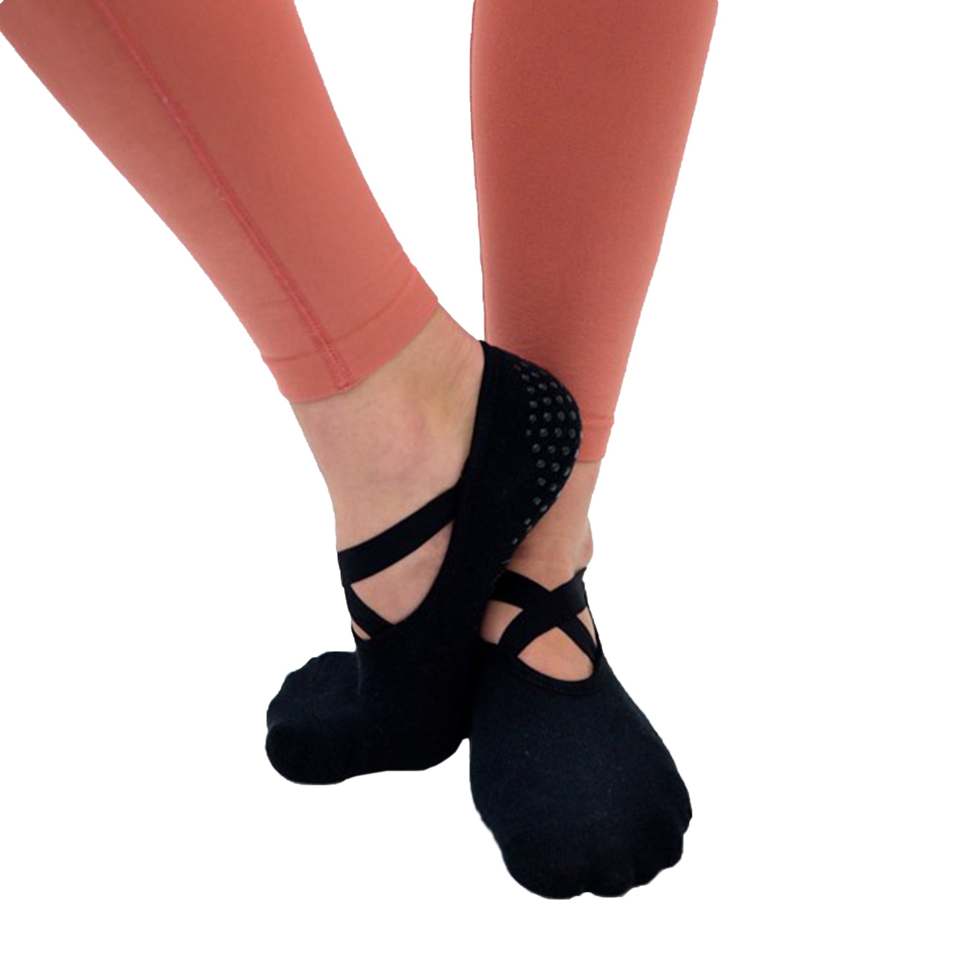 Classic Low Rise Grip Socks - Black Sparkle Frill (Barre / Pilates)