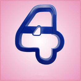 Blue Number 4 Cookie Cutter - Cheap 