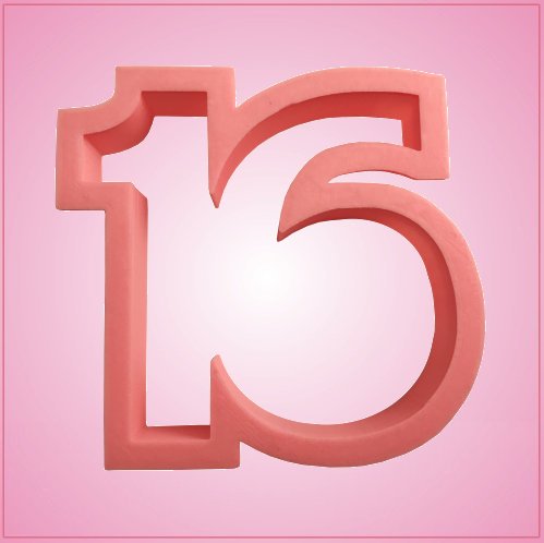 Pink Number 16 Cookie Cutter - Cheap Cookie Cutters