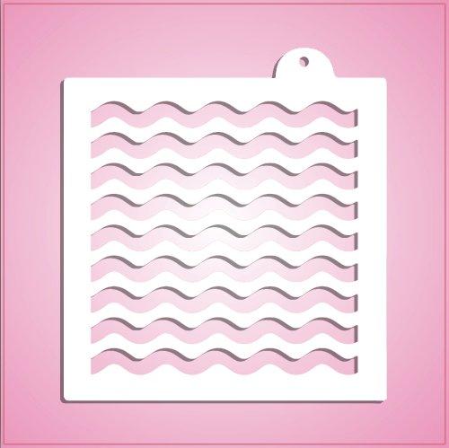 Thick Wavy Lines Stencil Cheap Cookie Cutters