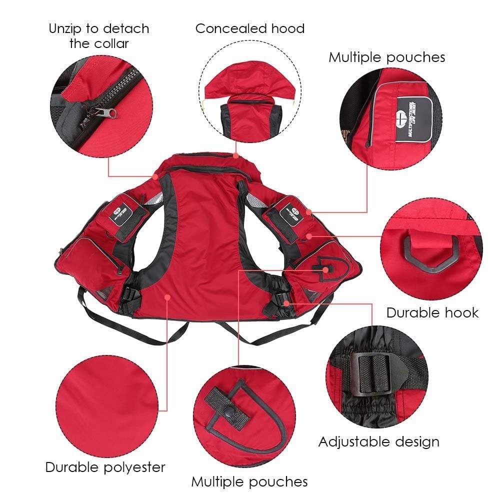 BushLine marine Life Jacket Survival Vest Swimming Boating Marine