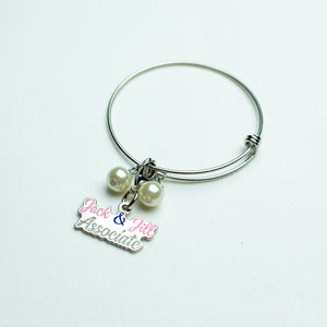 Jack and Jill Silver Wire Bracelet with Associate Charm