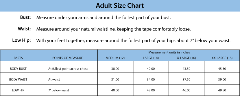 Sizing Chart