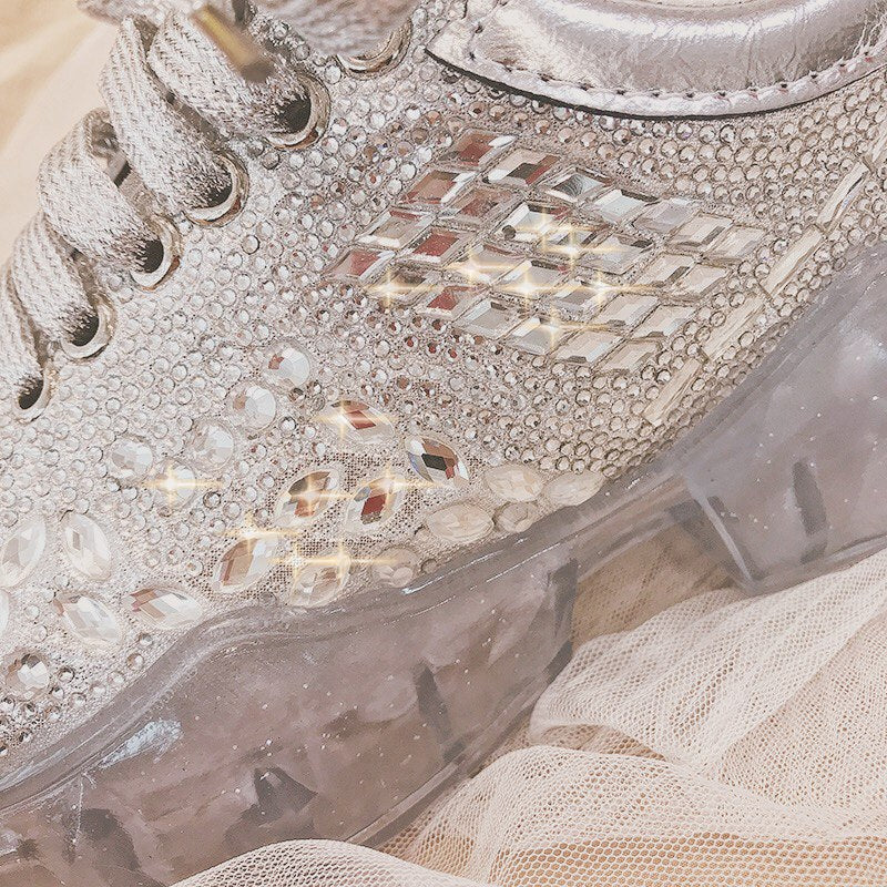 rhinestone sneakers womens