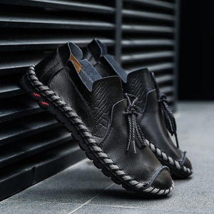 brawny leather sneaker