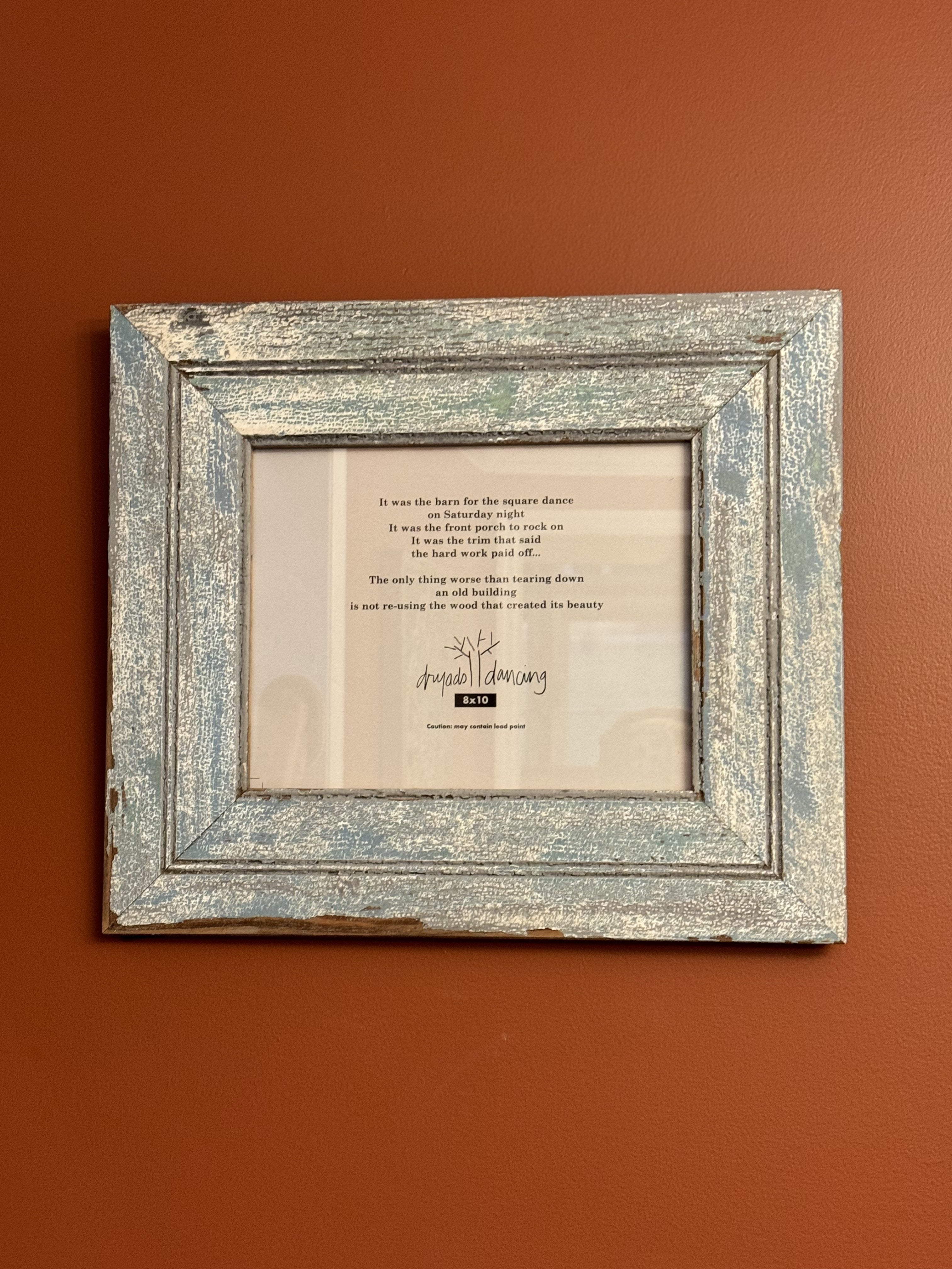 “Stormy” 8x10 reclaimed wood frame