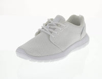 white mesh tennis shoes