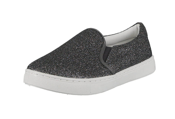 glitter slip on tennis shoes