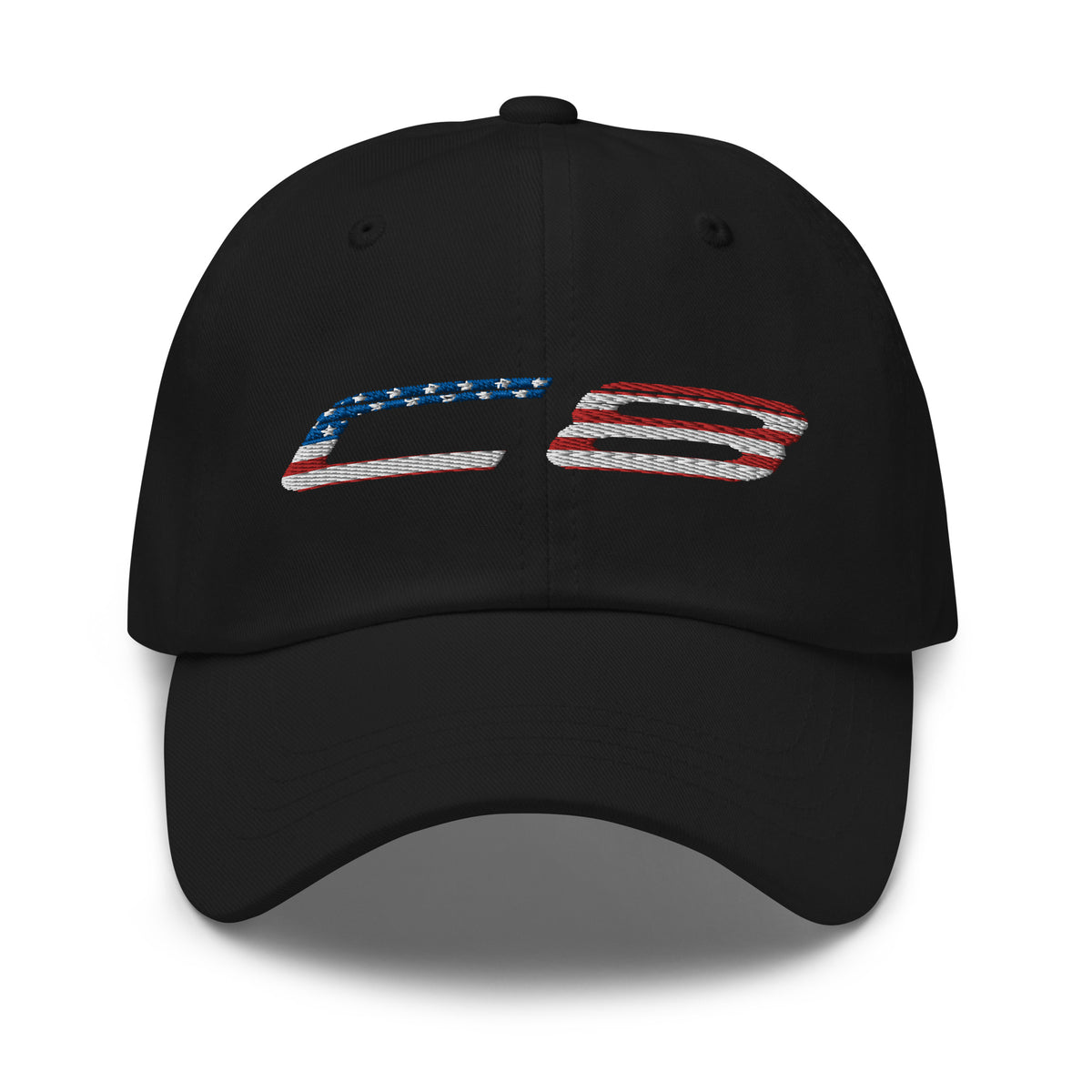 C8 Corvette Owner Gift Patriotic American Flag Text Dad Hat – Racing Roots