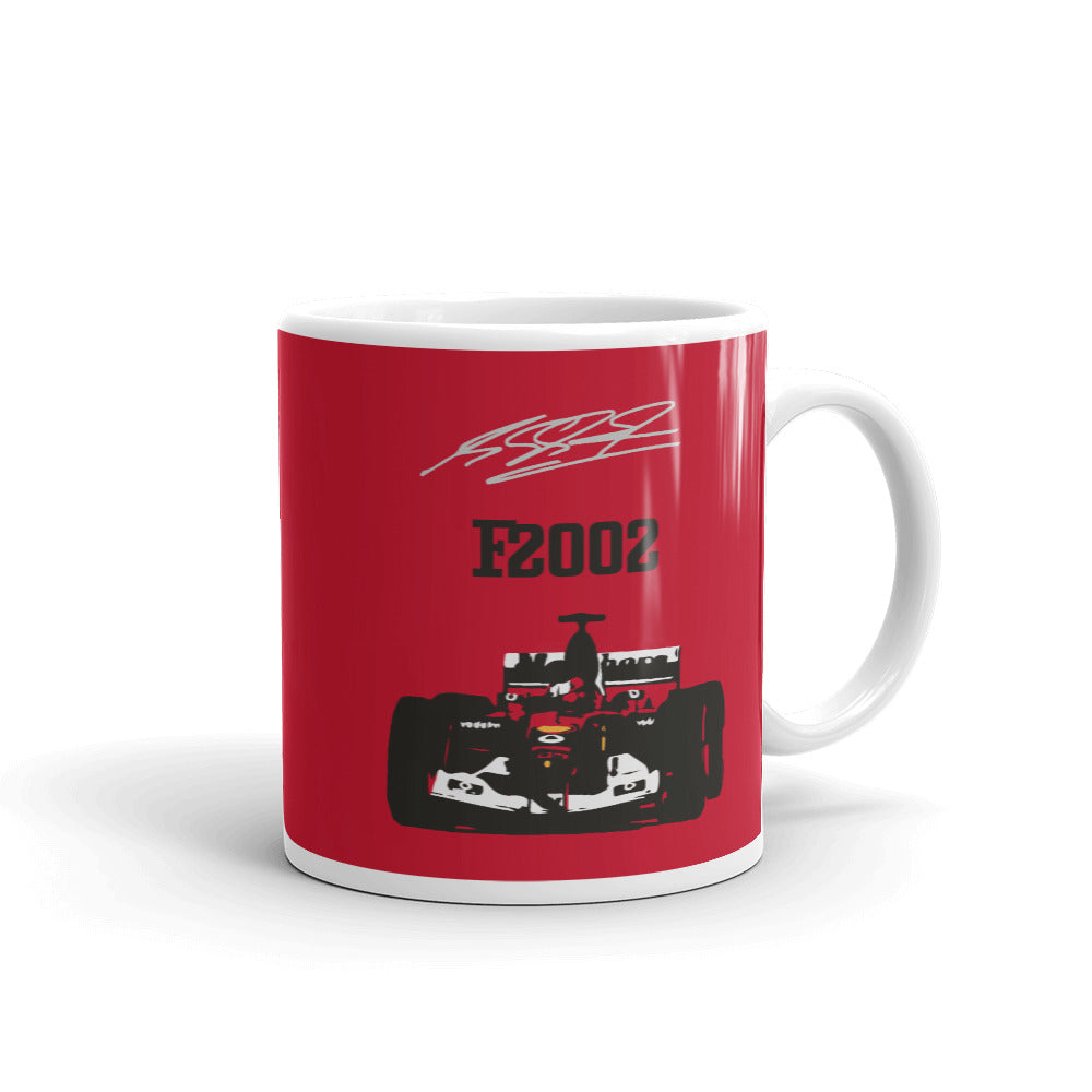 F1 Legend Driver Michael Schumacher F2002 Race Car Mug