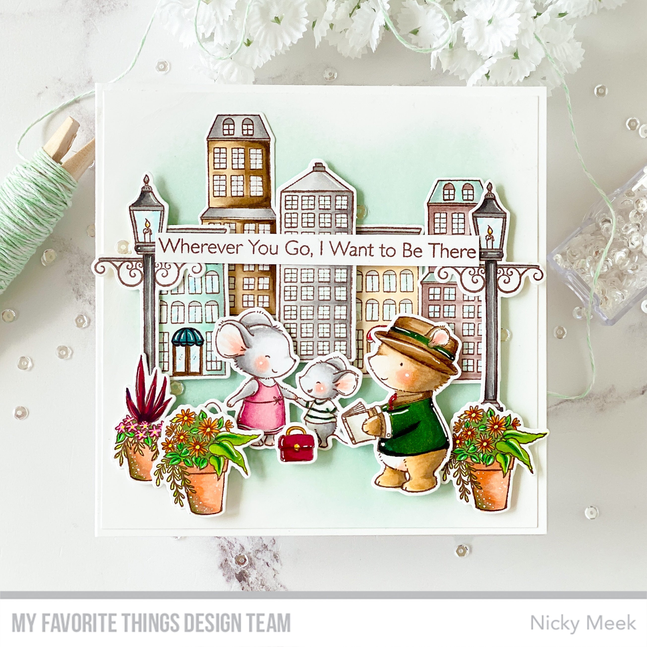 Handmade card from Nicky Meek featuring products from My Favorite Things #mftstamps