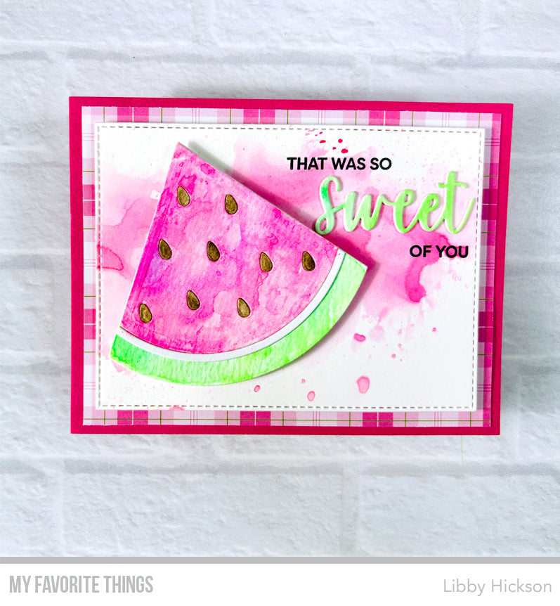 Handmade card from Libby Hickson featuring products from My Favorite Things #mftstamps