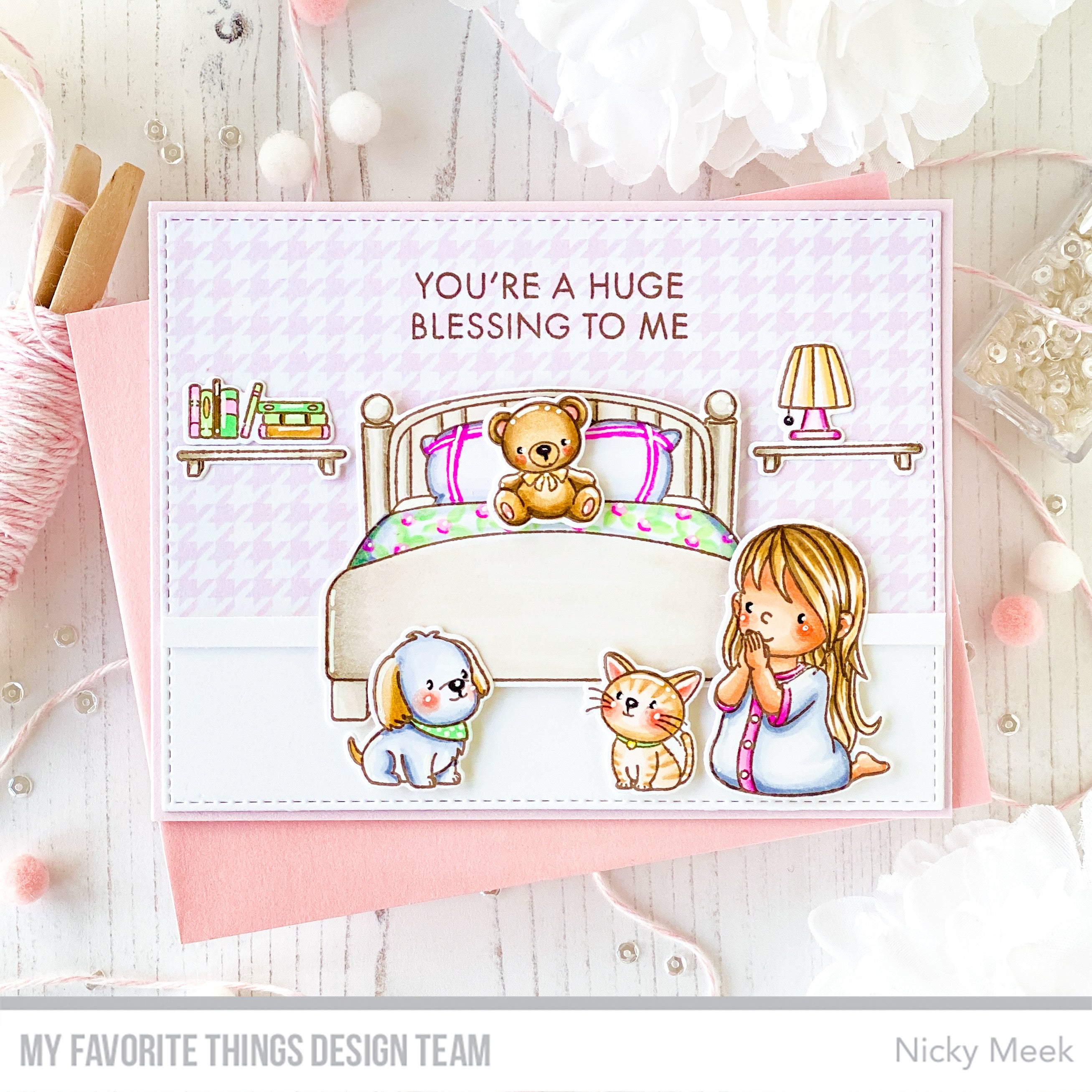 Handmade card from Nicky Meek featuring products from My Favorite Things #mftstamps