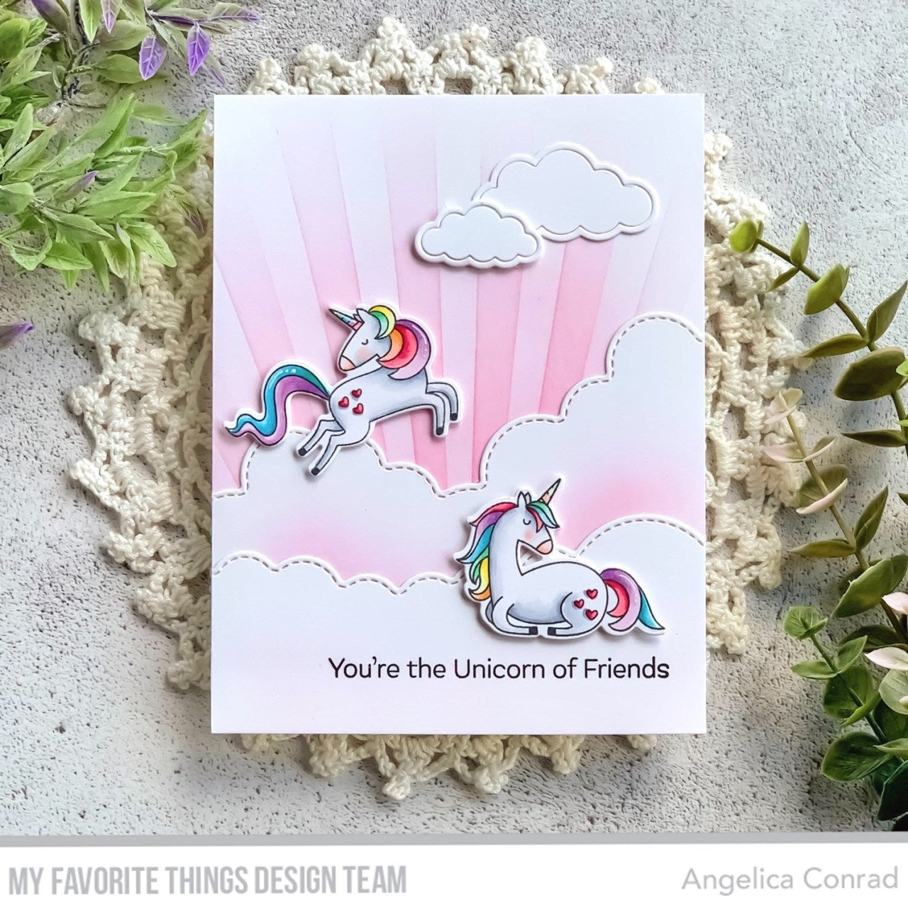 Handmade card from Angelica Conrad featuring products from My Favorite Things #mftstamps