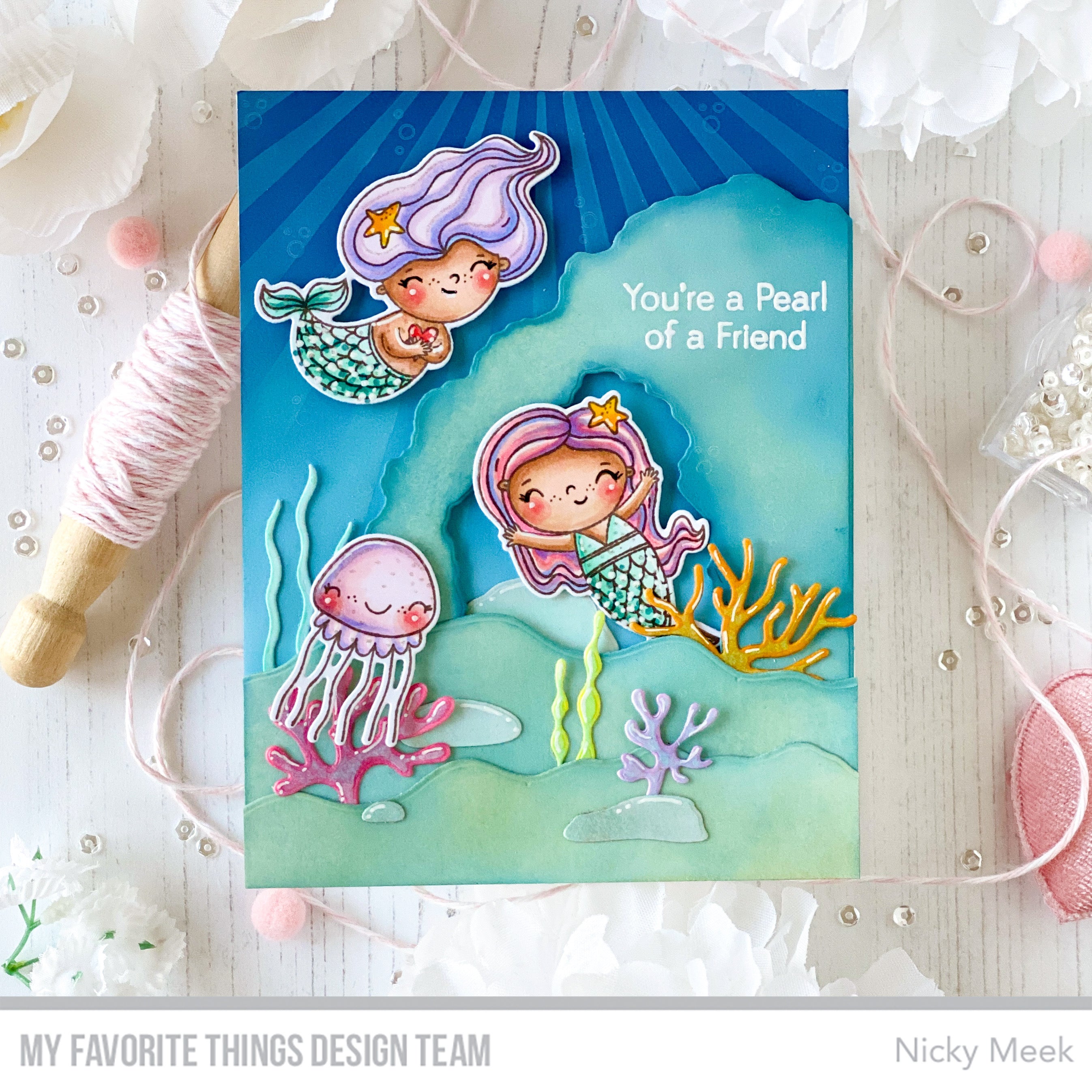 Handmade card from Nicky Meek featuring products from My Favorite Things #mftstamps