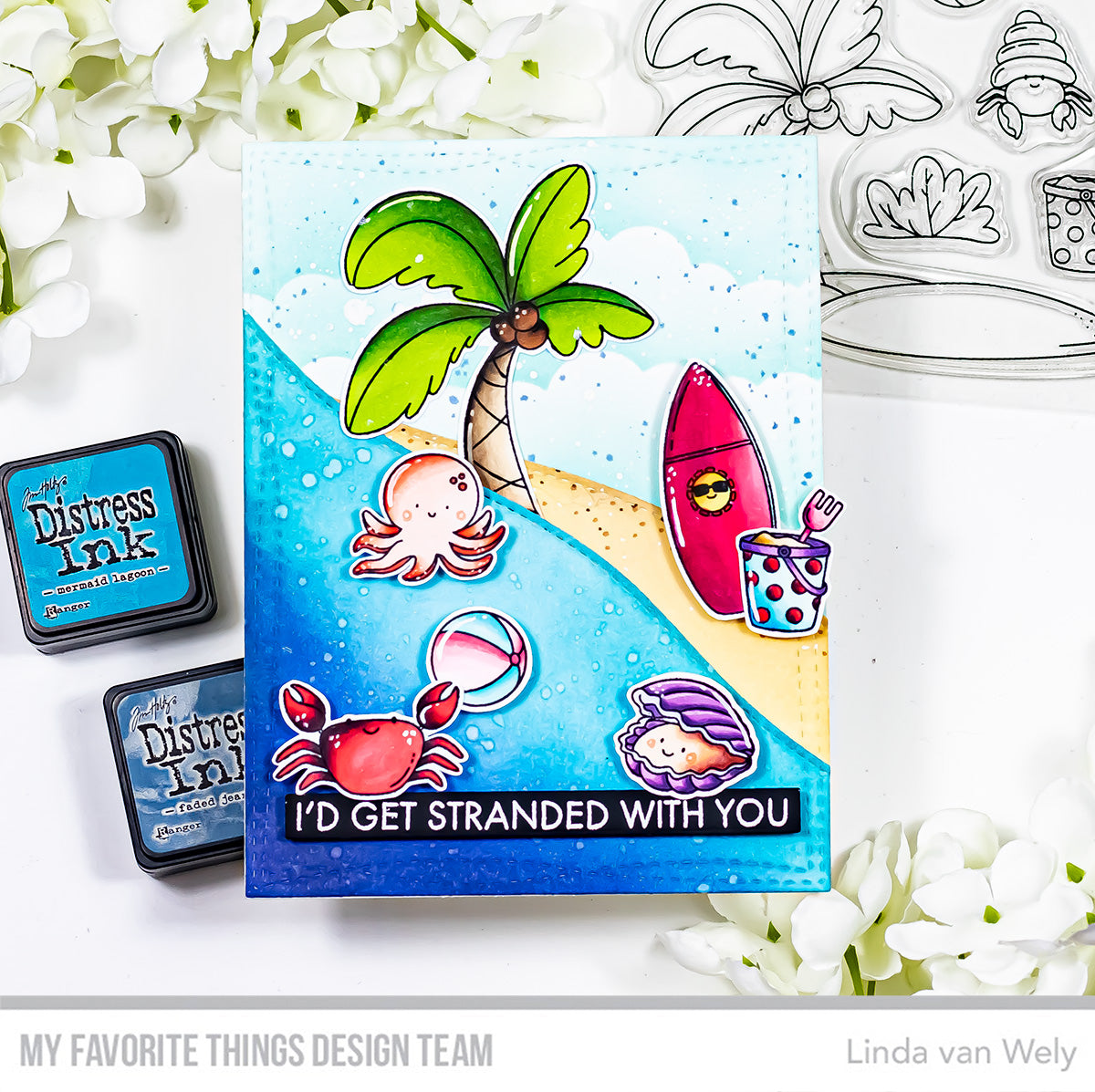 Handmade card from Linda van Wely featuring products from My Favorite Things #mftstamps