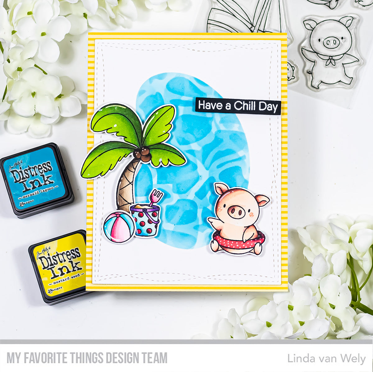 Handmade card from Linda van Wely featuring products from My Favorite Things #mftstamps