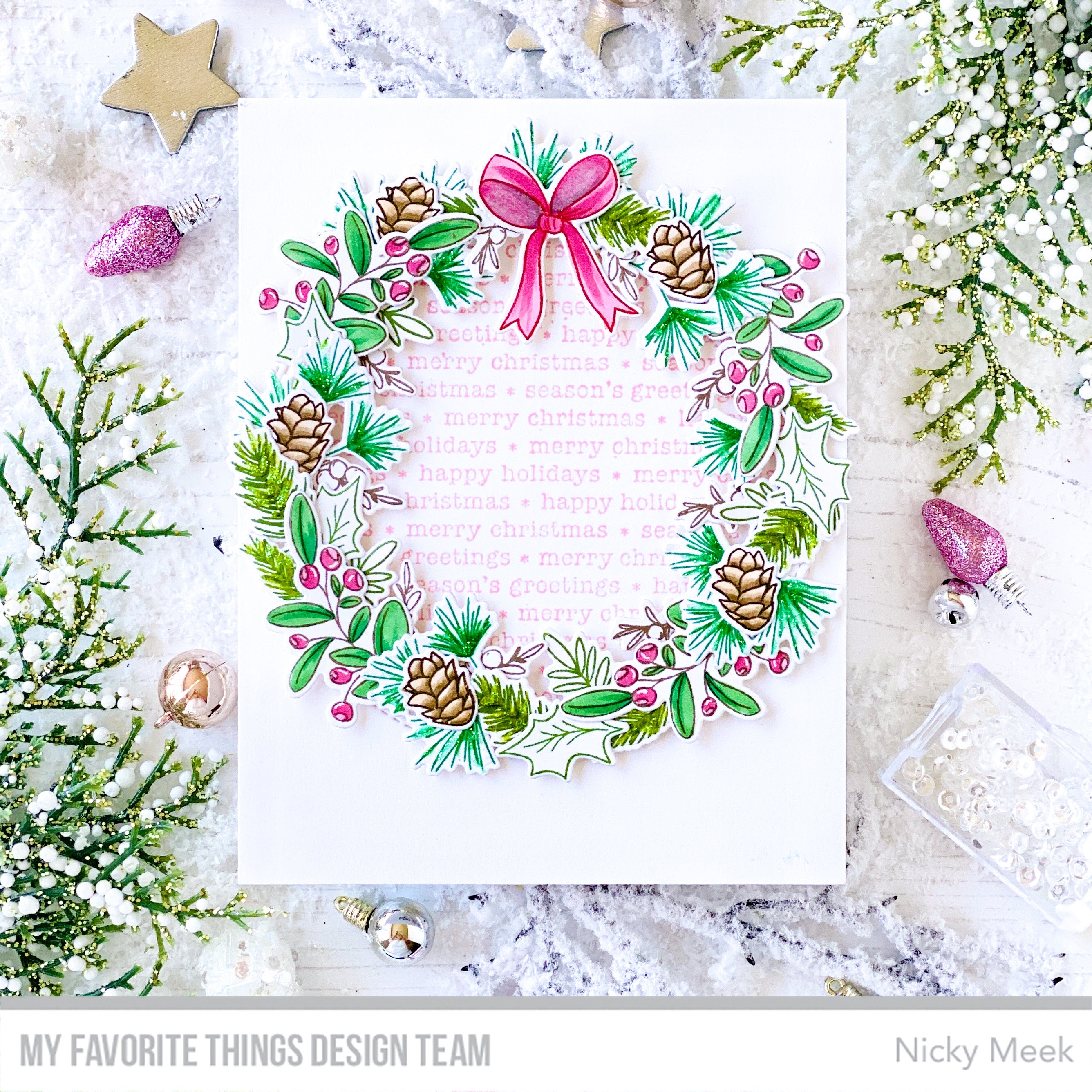 Handmade card from Nicky Meek featuring products from My Favorite Things #mftstamps