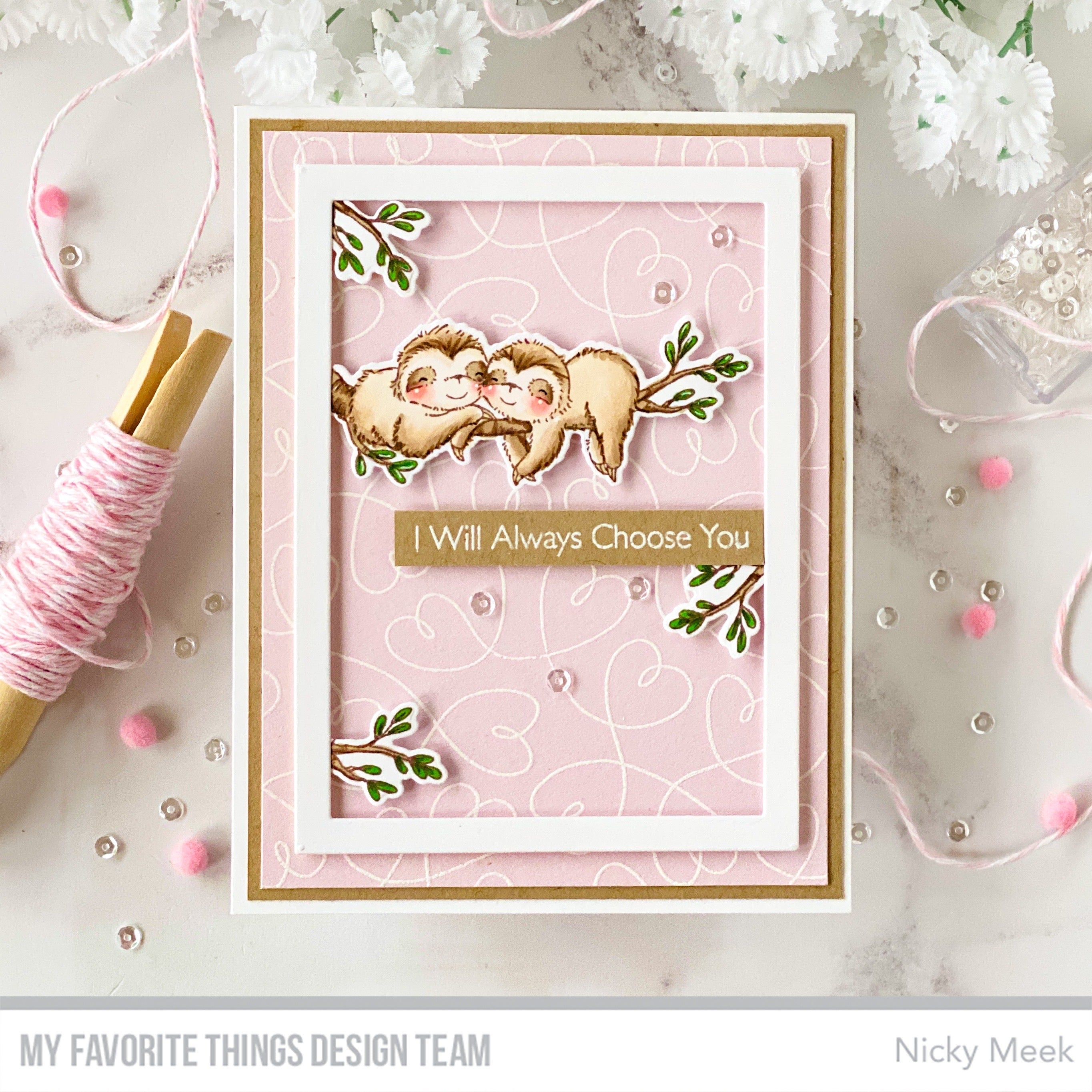 Handmade card from Nicky Meek featuring products from My Favorite Things #mftstamps