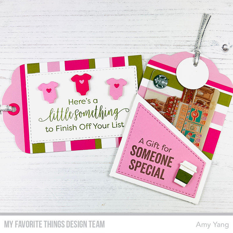 Handmade tags from Amy Yang featuring products from My Favorite Things #mftstamps