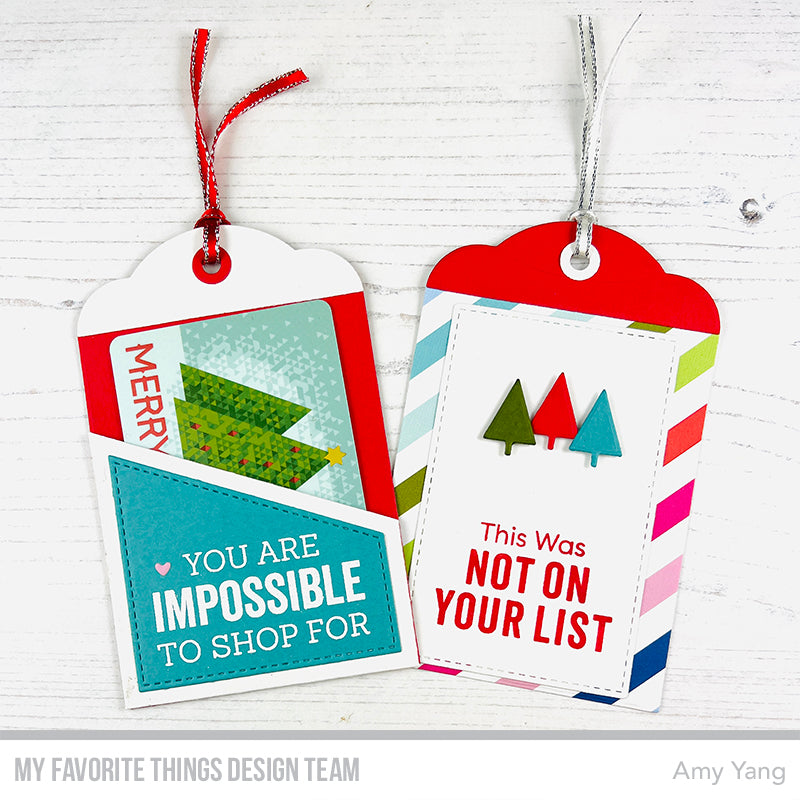 Handmade tags from Amy Yang featuring products from My Favorite Things #mftstamps