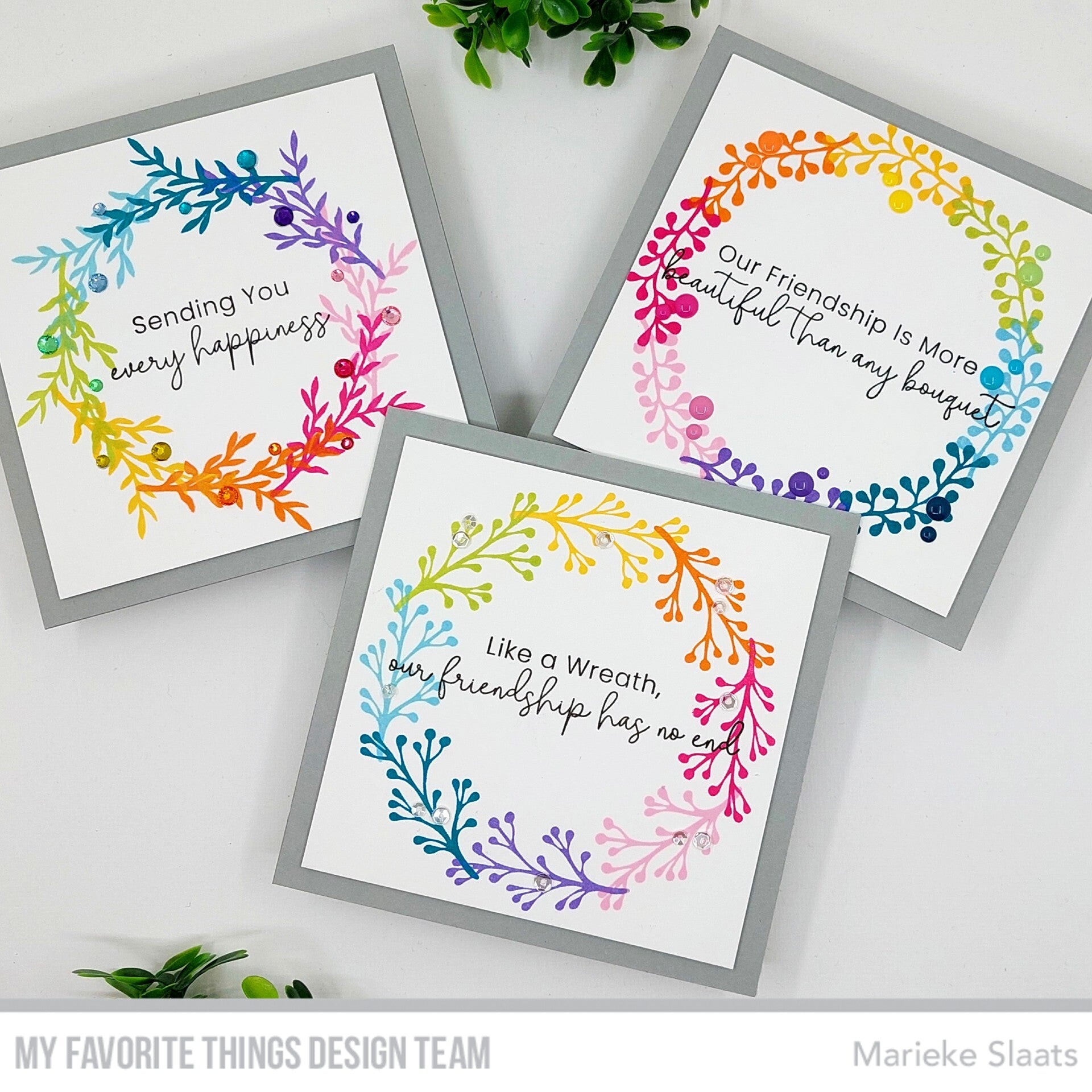 Handmade cards from Marieke Slaats featuring products from My Favorite Things #mftstamps