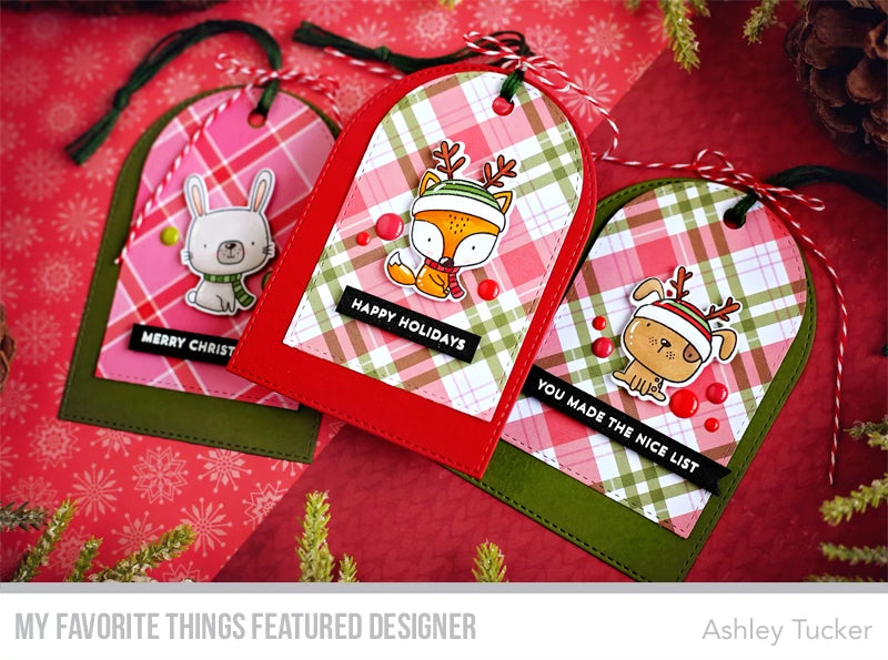 Handmade tags from Ashley Tucker featuring products from My Favorite Things #mftstamps