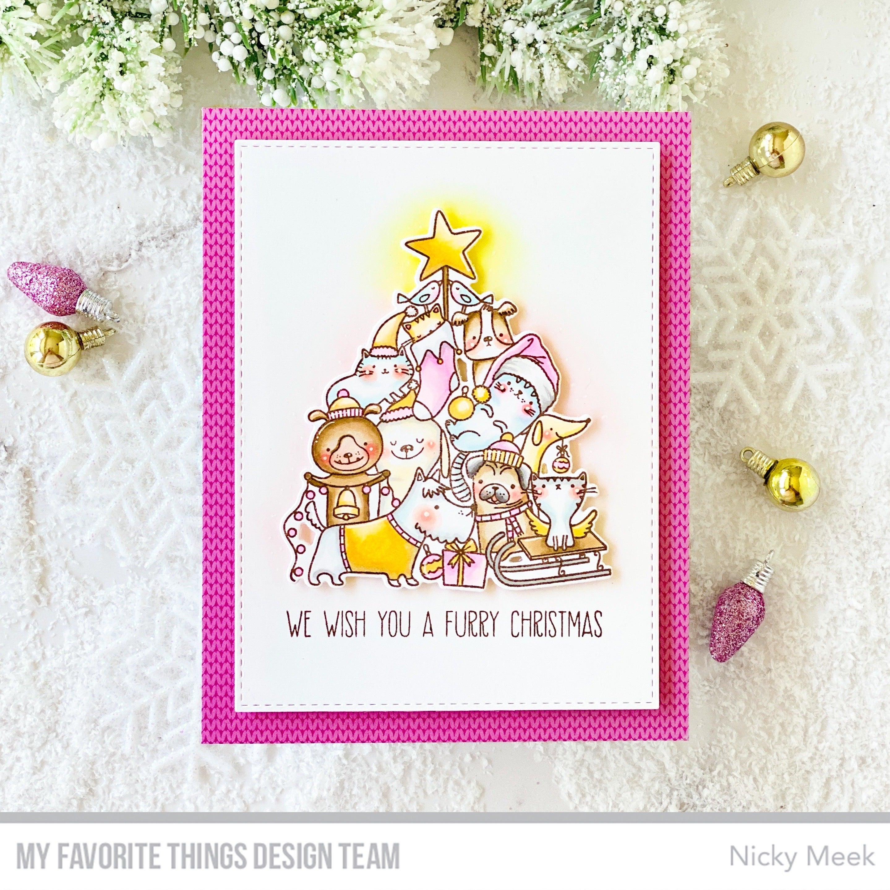 Handmade card from Nicky Meek featuring products from My Favorite Things #mftstamps