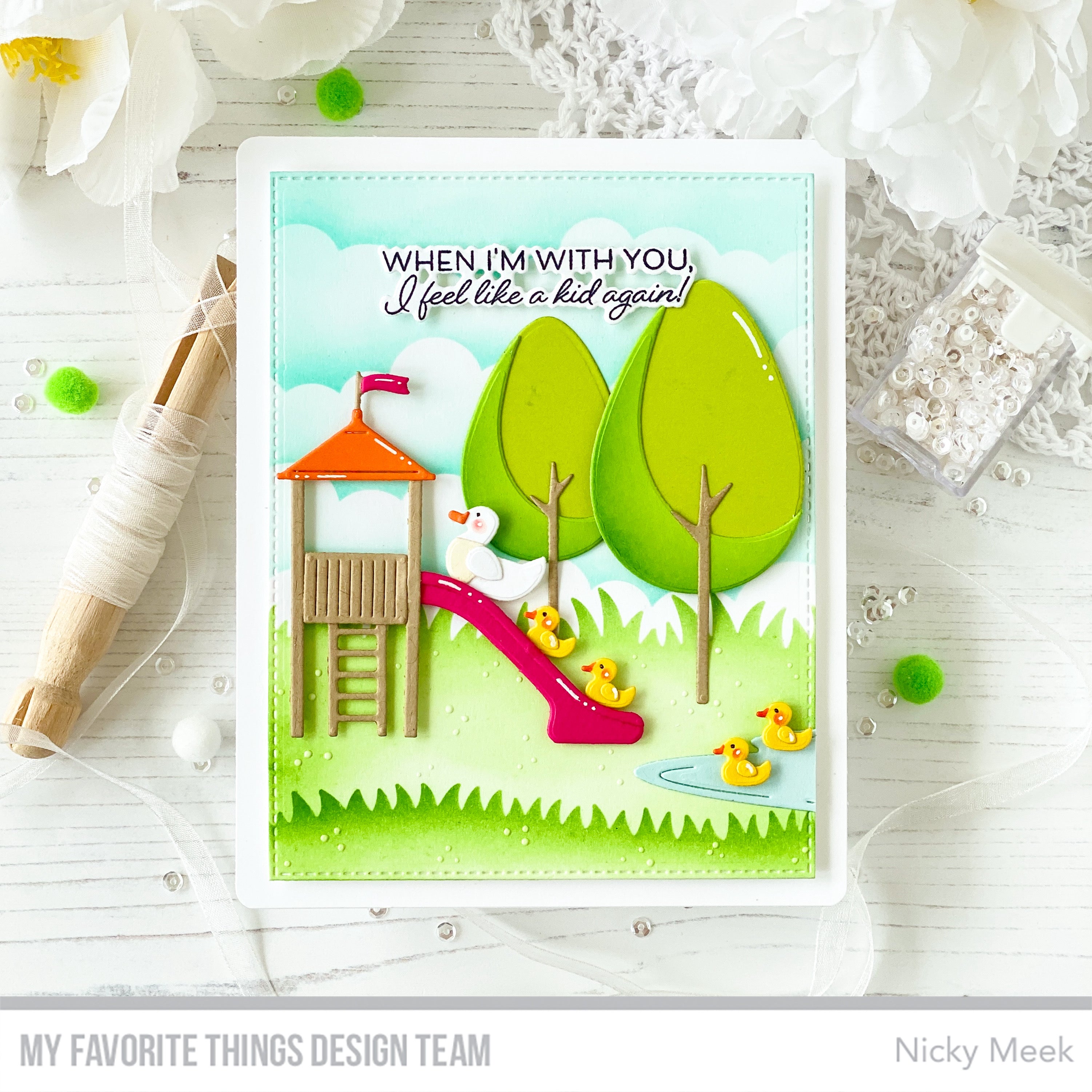 Handmade card from Nicky Meek products from My Favorite Things #mftstamps