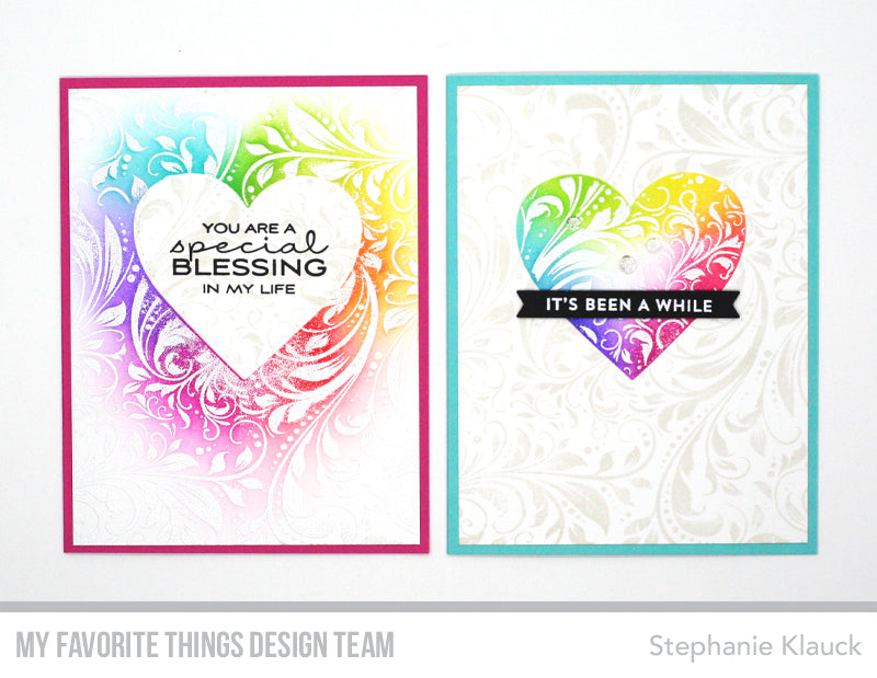Handmade cards from Stephanie Klauck featuring projects from My Favorite Things #mftstamps
