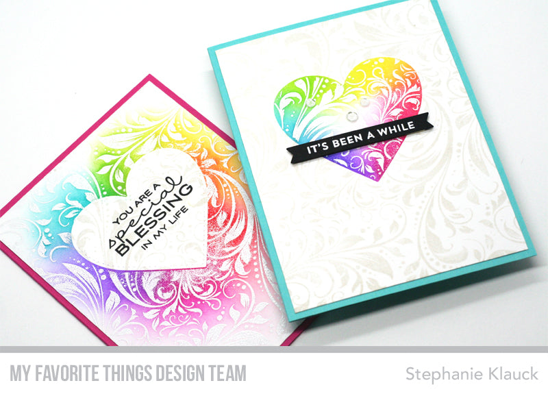 Handmade cards from Stephanie Klauck featuring projects from My Favorite Things #mftstamps