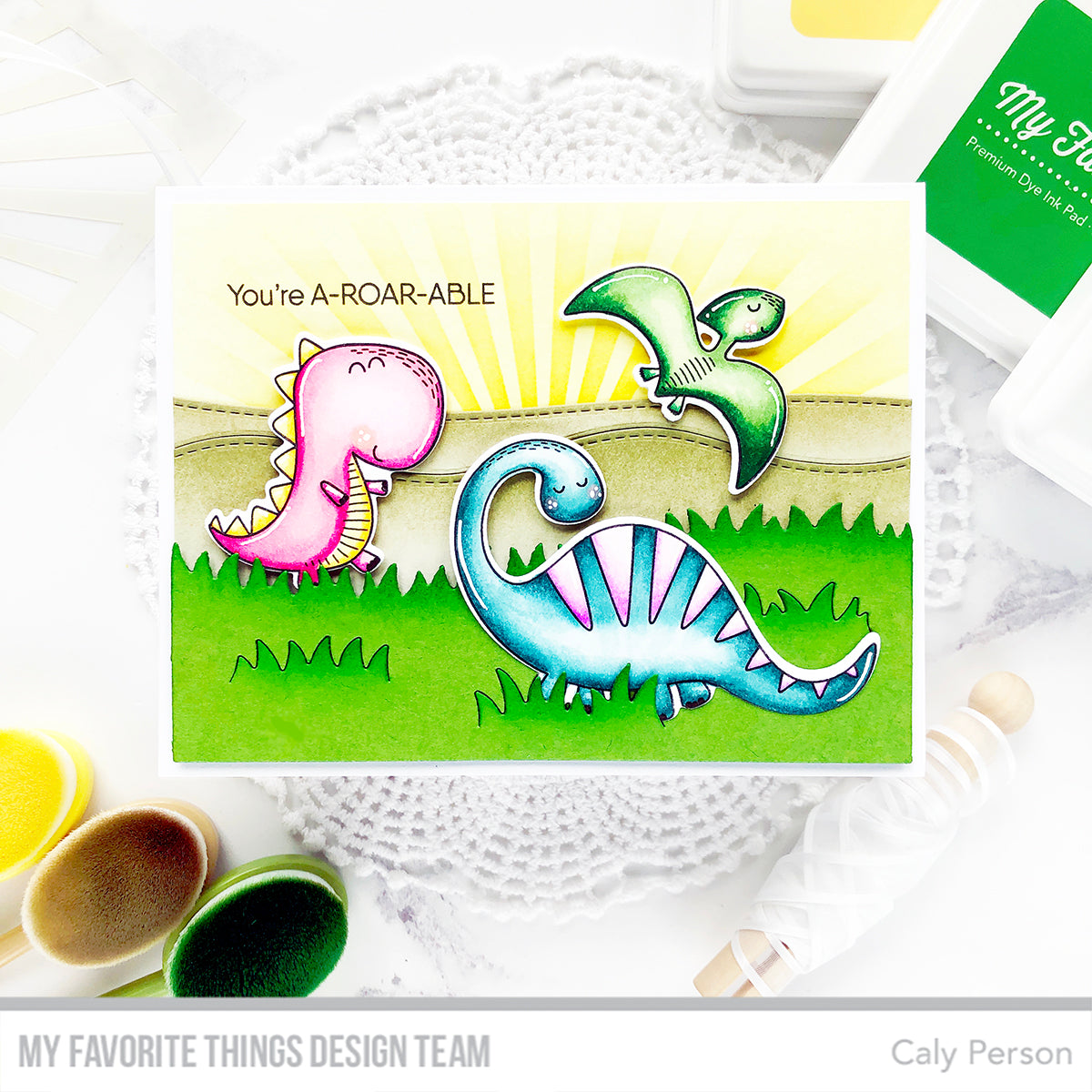 Handmade card from Caly Person featuring products from My Favorite Things #mftstamps