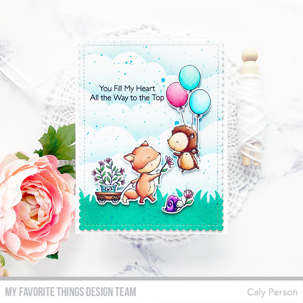 Handmade card from Caly Person featuring products from My Favorite Things #mftstamps