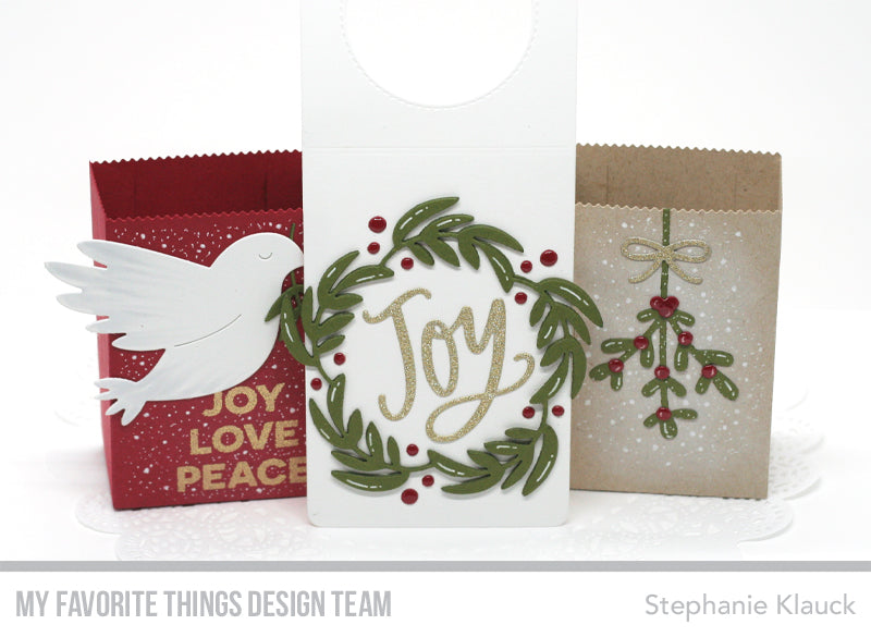 Handmade treat sacks from Stephanie Klauck featuring products from My Favorite Things #mftstamps