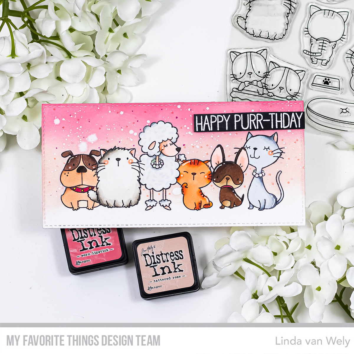 Handmade card from Linda van Wely featuring products from My Favorite Things #mftstamps