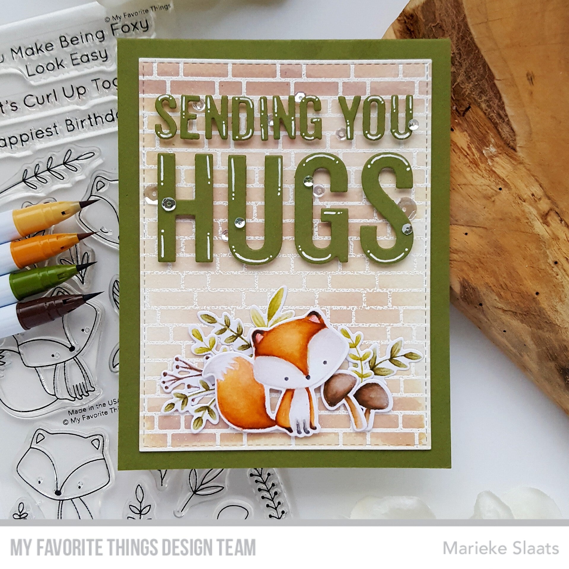 Handmade card from Marieke Slaats featuring products from My Favorite Things #mftstamps