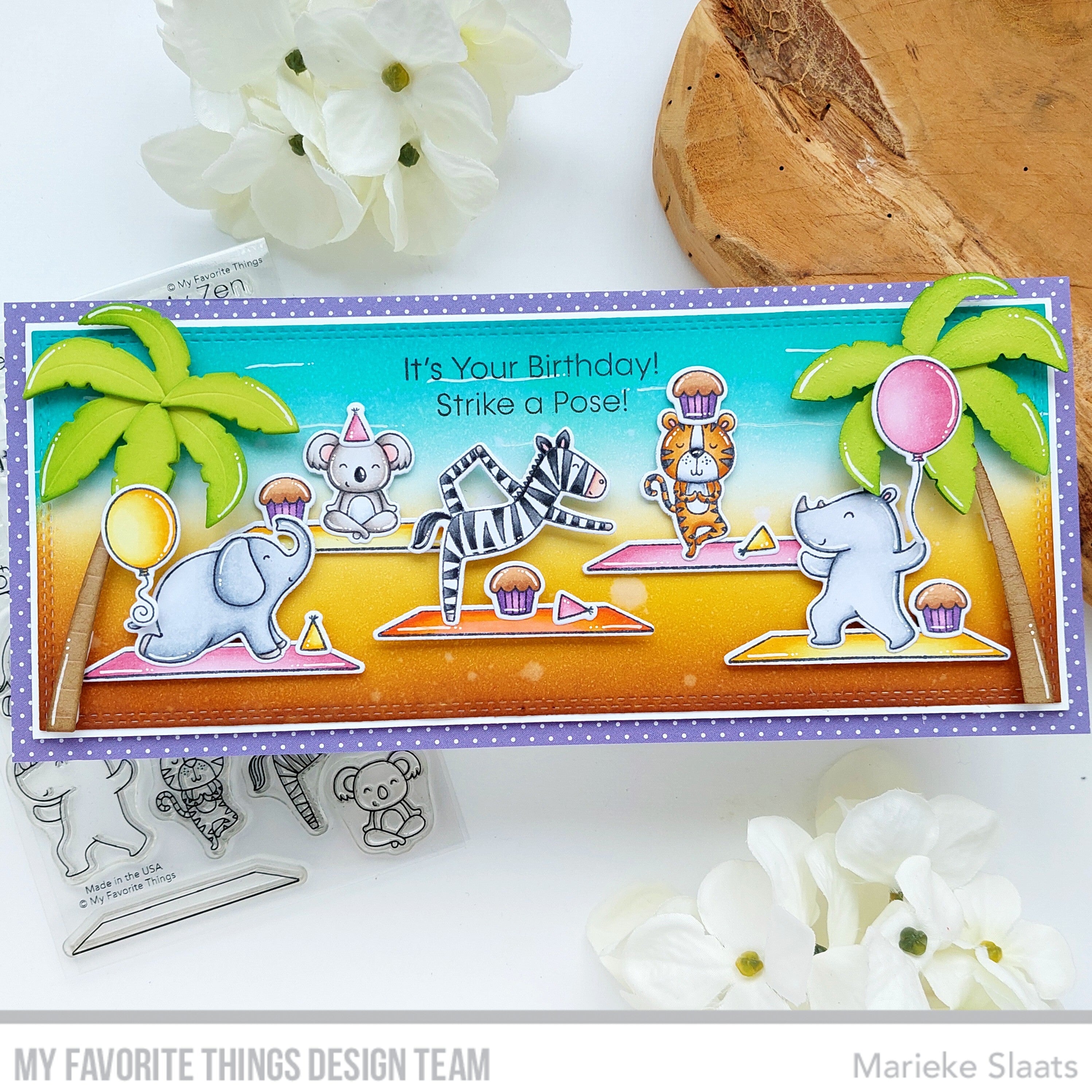 Handmade card from Marieke Slaats featuring products from My Favorite Things #mftstamps